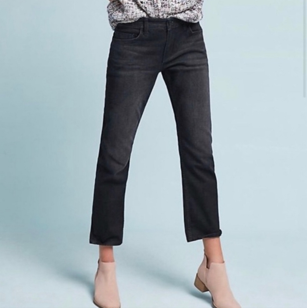 Anthropologie Pilcro and the Letterpress Black Slim Straight Jeans 28